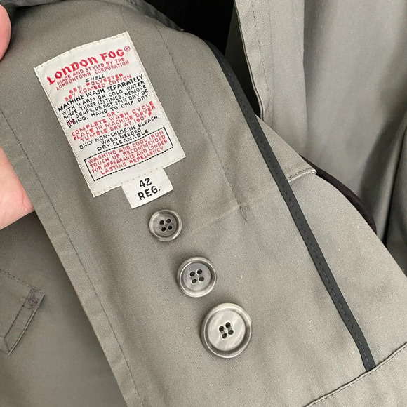 Men’s London Fog Trench-coat - Picture 4 of 6